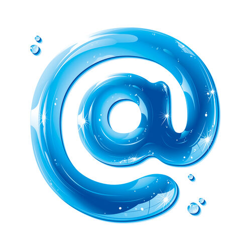 A graphic with a large at symbol