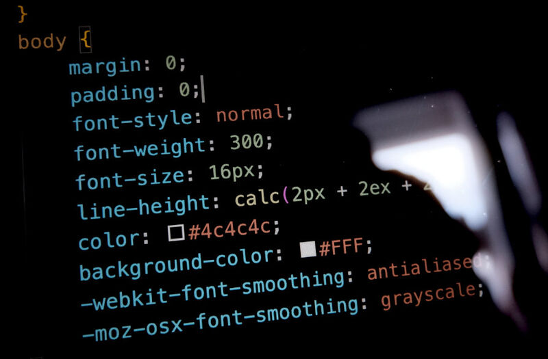 An example of HTML email template code HTML email template code on screen